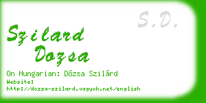 szilard dozsa business card